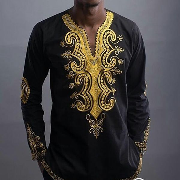 

t-shirts summer men's african dashiki printing longline t-shirt traditional africa tshirt men hipster hip hop tee shirt, White;black