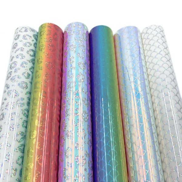 

window stickers 19in x 39in glitter gradient adhesive 6 assorted colors works with cricut making sign pattern for mailbox computer dec