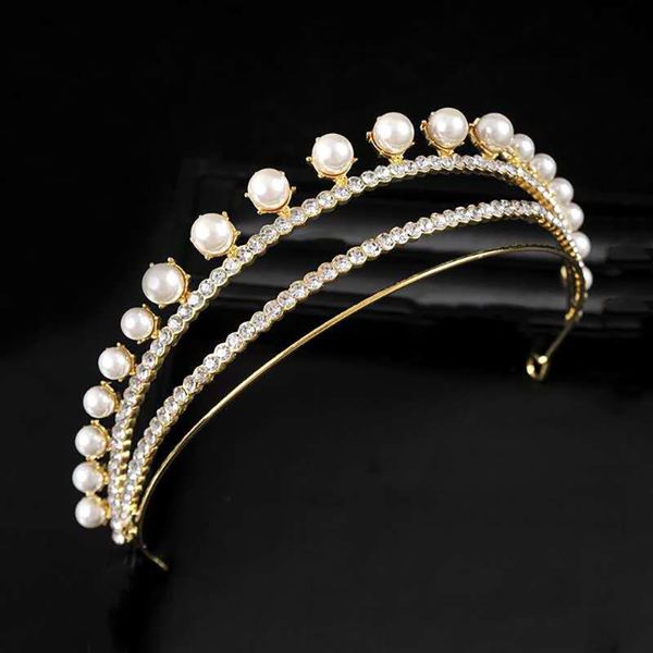 

hair accessories fashion rhinestone pearls crown headband gorgeous tiaras crowns wedding ornaments bridal jewelry