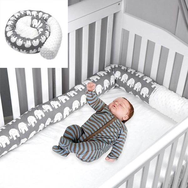 

baby bed bumper nursery elephant design pillow cushion for infant bebe crib protector cot room decor borns