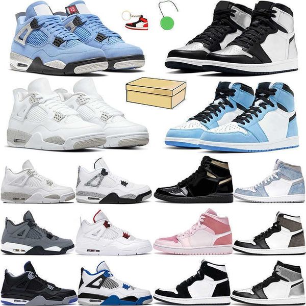 

2021 4s basketball shoes men women jumpman 1s high og hyper royal metallic purple university blue black cat pure money chicago fiba mens