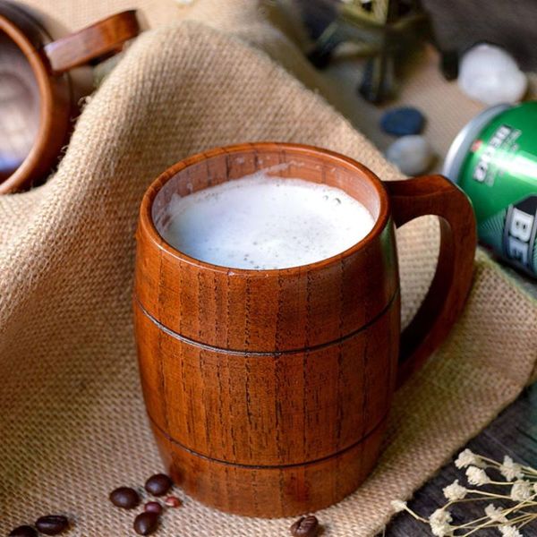 

mugs japan retro handle beer mug wooden milk water cup heat-resistant environmentally friendly coffee tea drinking utensils