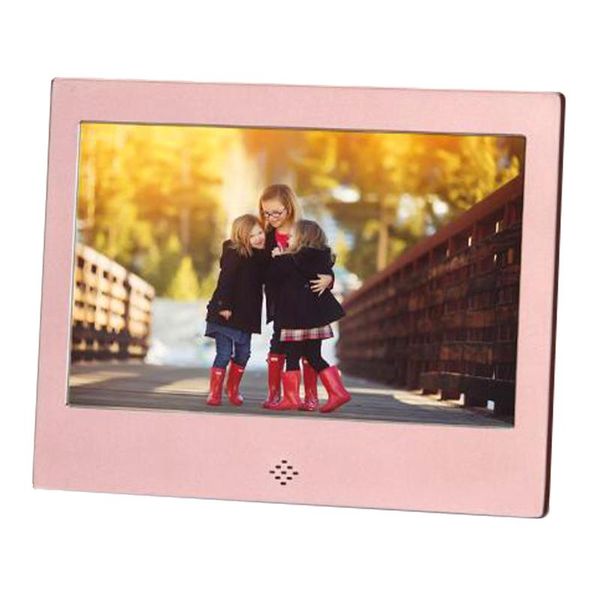 

digital po frames po 7 inch metal led frame video music calendar clock player 1024x600 resolution with remote control