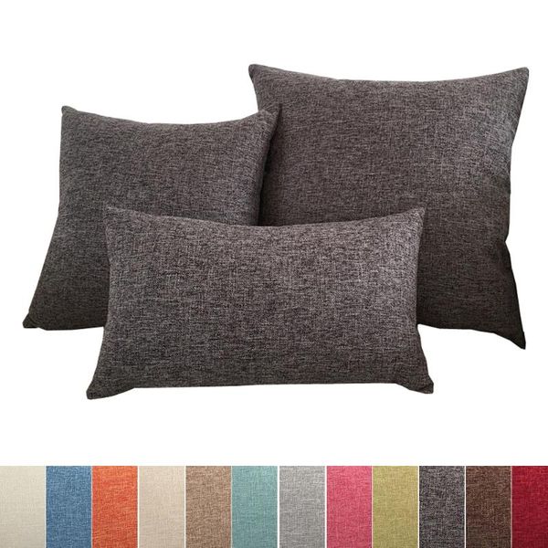 

solid sofa cushion cover 30x50/40x40/45x45/40x60/50x50/55x55/60x60cm decorative throw pillow case for car seat chair decor cushion/decorativ