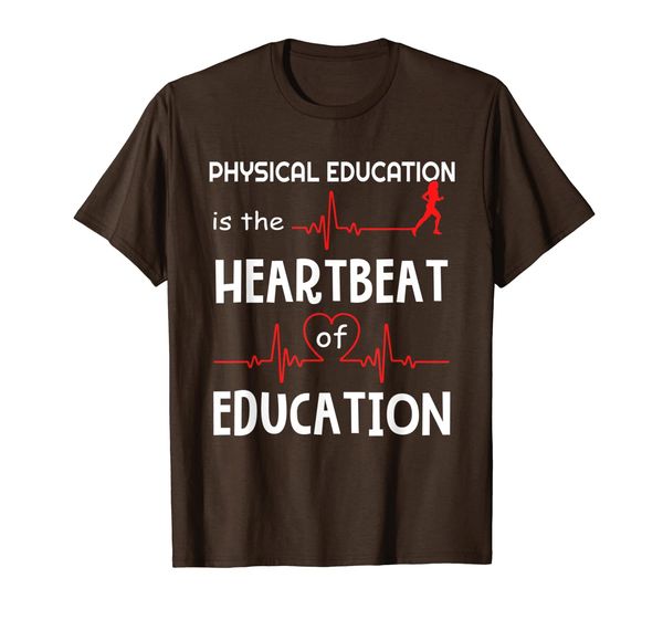

physical education is the heartbeat of education t-shirt, White;black