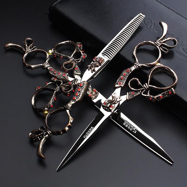 

hair scissors 6/7 inch barber shop cut and thin retro hairdressing special anti-slip rust resistant