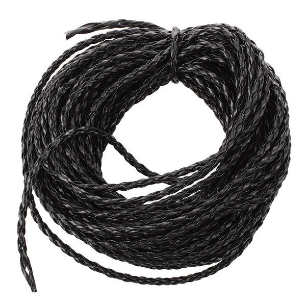 

table cloth 9m black braided leather necklace cord string diy m