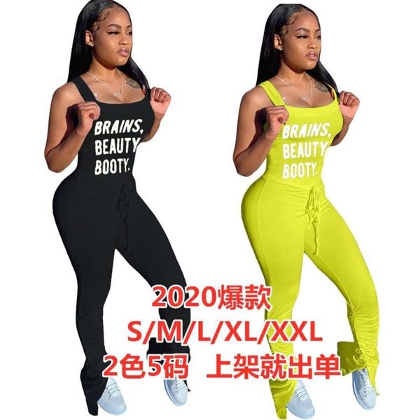 

y8022 new popular english open back pleated jumpsuit, Black;white