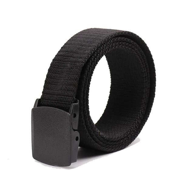 

waist support men's tactical belt elastic outdoor safety and survival guard canvas plastic military belts equipment, Black;gray