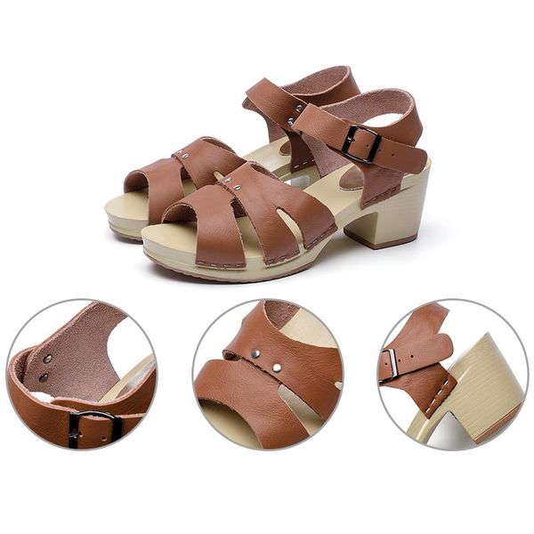 

sandals summer womens open toe casual ankle strap, Black