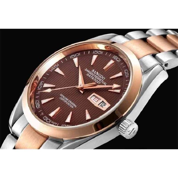 

automatic 40mm sangdo business watch self-wind movement mechanical es car date 046b, Slivery;brown