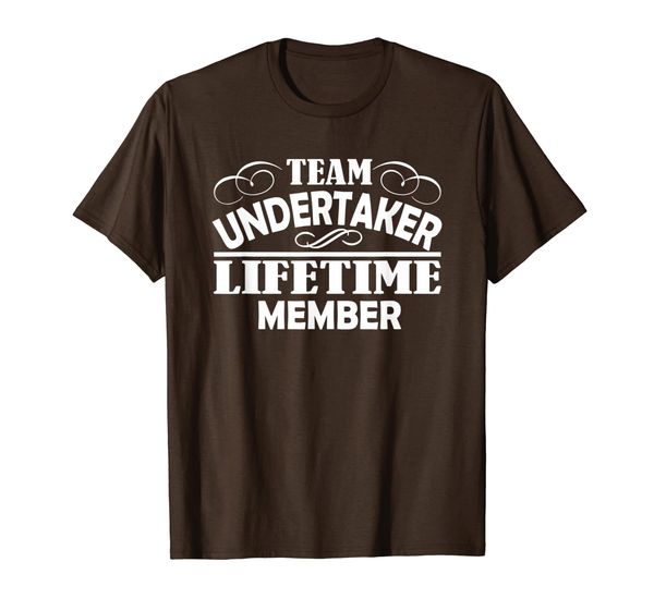 

team undertaker lifetime member funeral director t-shirt, White;black