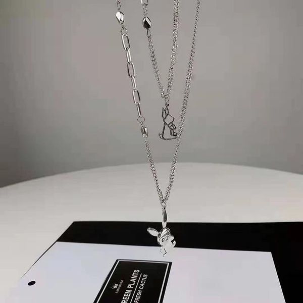 

pendant necklaces trend hollow out pendants multilayer for women silver color hip-hop prom accessories girl simple clavicle chain