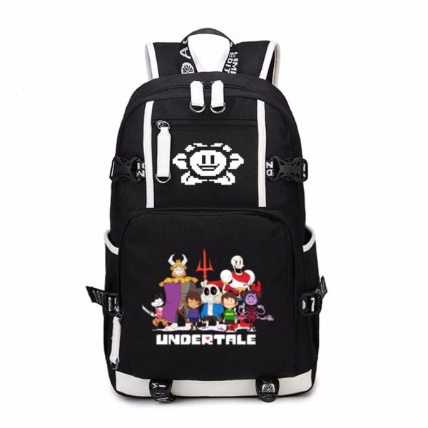 

backpack wis sans undertale for teenagers men women fashion school bag travel lapwith usb charging port