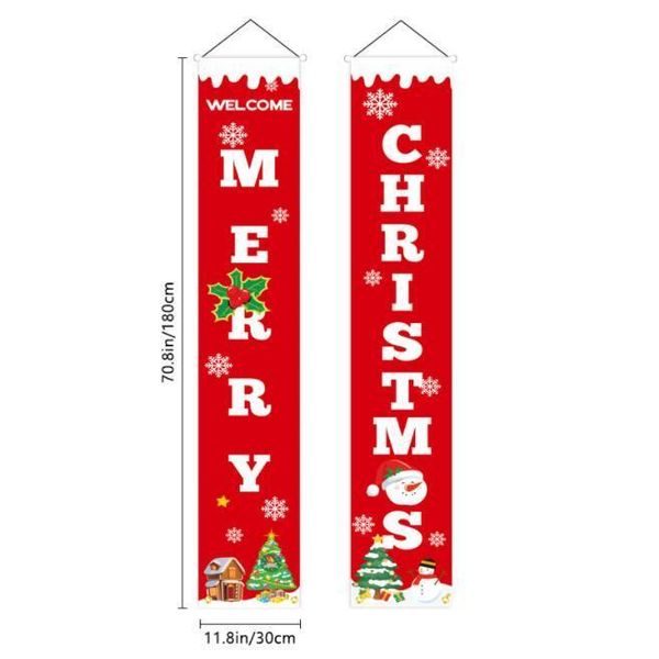 Weihnachtsbanner Großhandel Wandaufkleber Aufkleber Schlafzimmer Dekoration Das neue Jahr Couplet Y1027