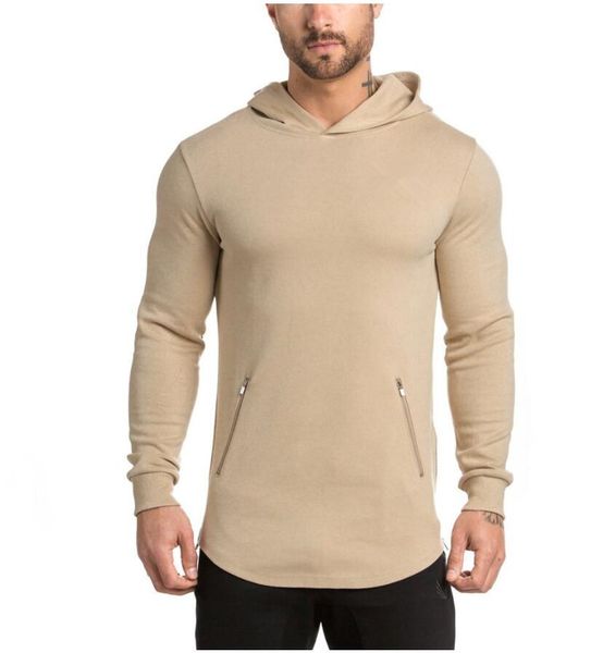 

men hoodies casual long sleeve sweatshirt autumn winter hooded hoodie sports coat mens clothing, Black