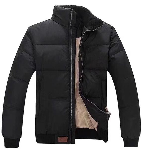 

men's down & parkas autumn and winter malaysian jacket casual homme campera hombre, Black
