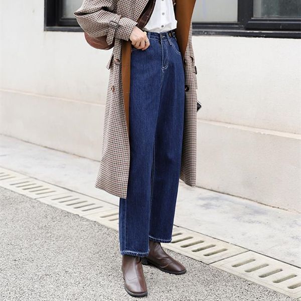 

women's pants & capris hzirip ol vintage plus size -4xl high waist straight breeches brim wear loose it4m, Black;white