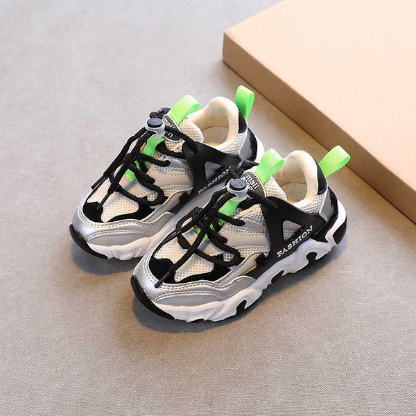 

children breathable running shoes for girls boys autumn 2021 new kids sneakers fashion sports shoes non-slip 26-36 all-match g1025, Black;red