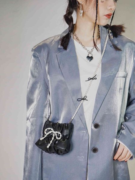 

versatile pleated pu leather handbags for women 2020 fashion daily shoulder snap fastener mini party armpit bags c0508