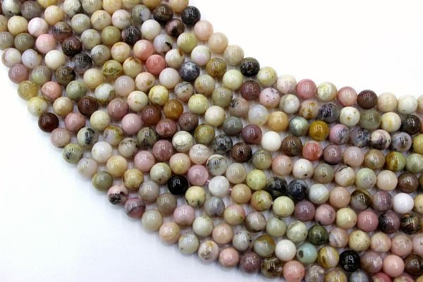 

other natural pink opal round loose beads strand 6/8/10/12mm for jewelry diy making necklace bracelet