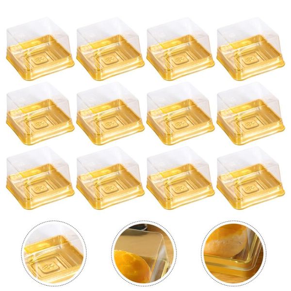 

gift wrap 1 set 100pcs 50g square egg-yolk puff packing box moon cake