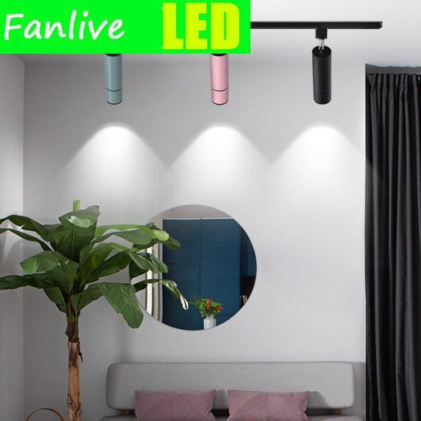 

track lights 10pcs arrival cob light 7w 12w led for 2/3 phase rail 220v lighting