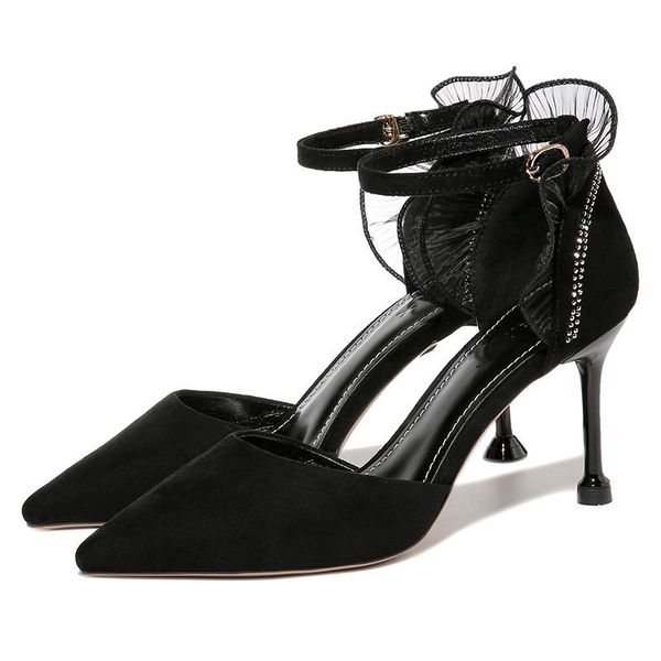 

dress shoes moolecole women pumps single shoe women's spring fashion lace high heels wedding black and red 2