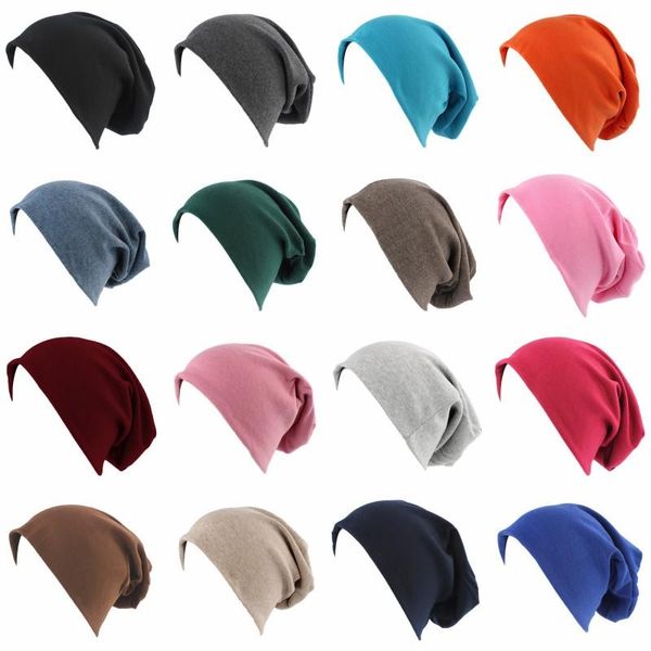 

beanie/skull caps 16colors modal casual outdoor sports hat beanies pure color soft knitting muslim turban bonnet four season loss hai, Blue;gray