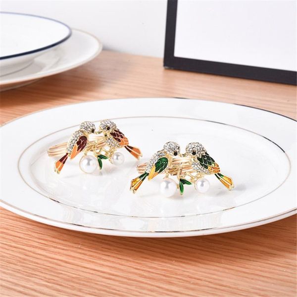 

napkin rings 12pcs metal ring creative bird home accessories