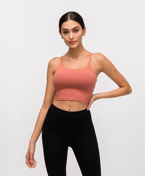 

yoga outfit women padded sports bra crop tank fitness workout running top