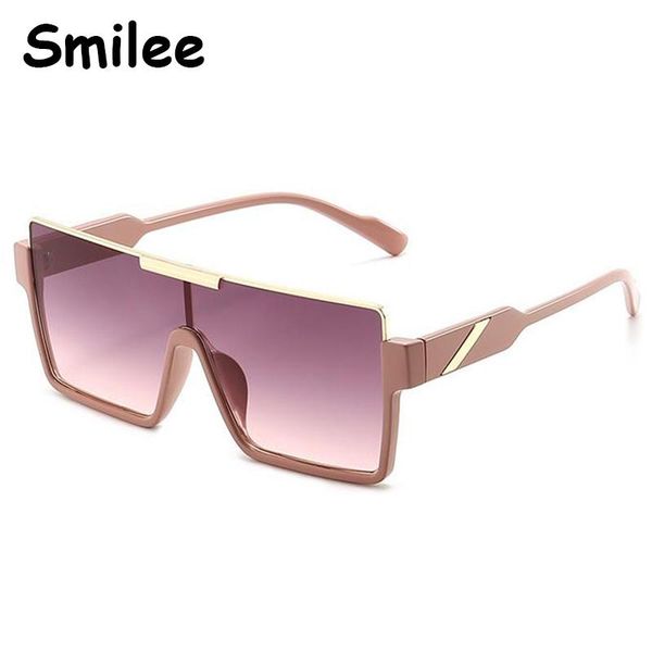 

sunglasses 2021 oversized women pink metal big frame square gradient lens sun glasses men vintage flat goggles, White;black