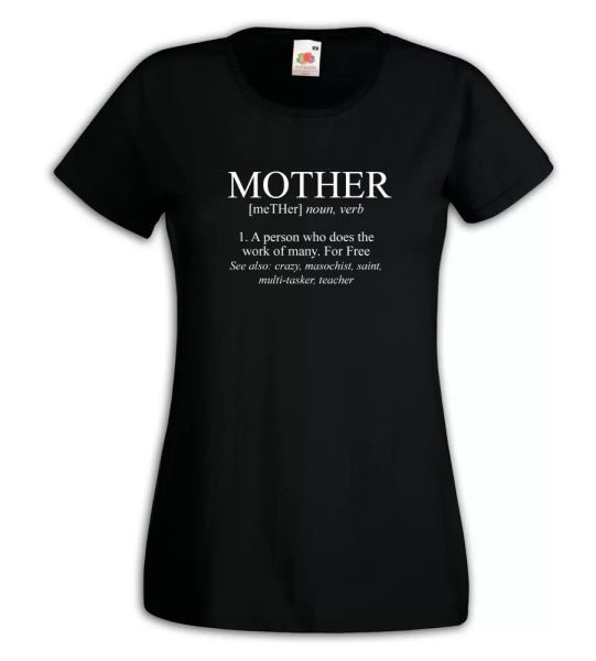 

t-shirt shirt women j3749 mother definition funny gift party, White;black
