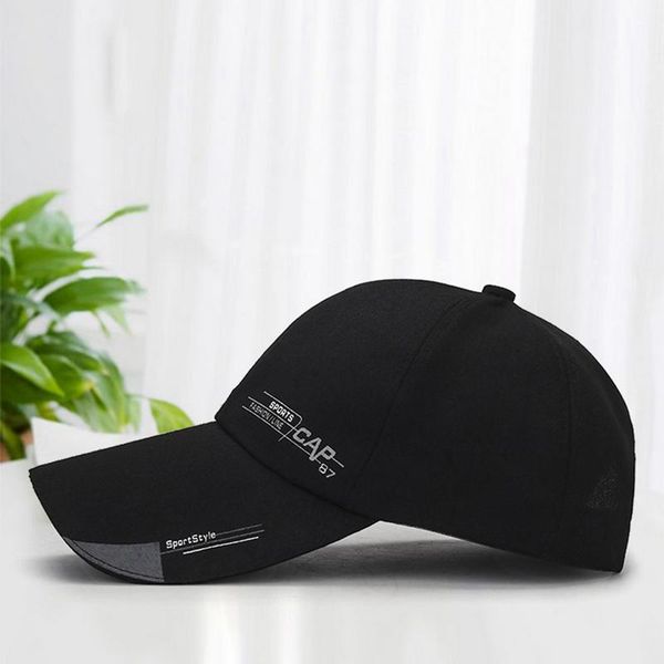 

outdoor hats men baseball black cap snapback hat casual fitted for women fishing sunscreen summer vintage, Black;white