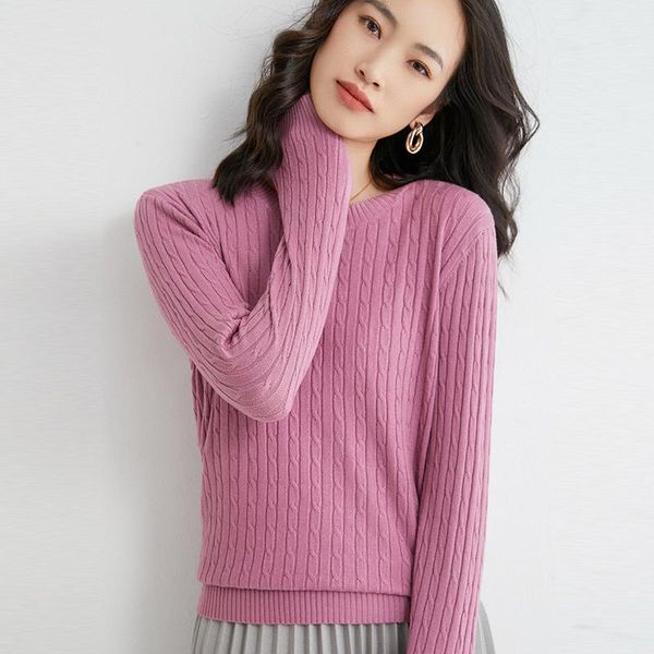 

women's sweaters pullover autumn and winter knitted round neck sweater loose casual large size all-match blouse, White;black