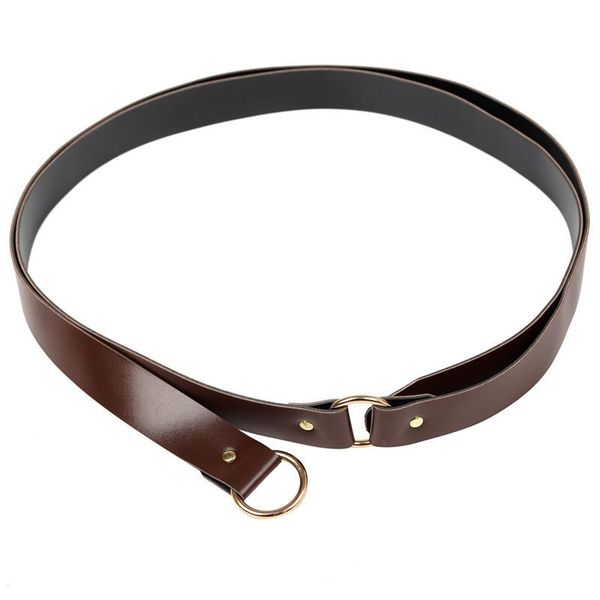 

party masks medieval warriors waist ring wrap belt larp costume parts for men viking knight leather waistband celtic buckle knotted