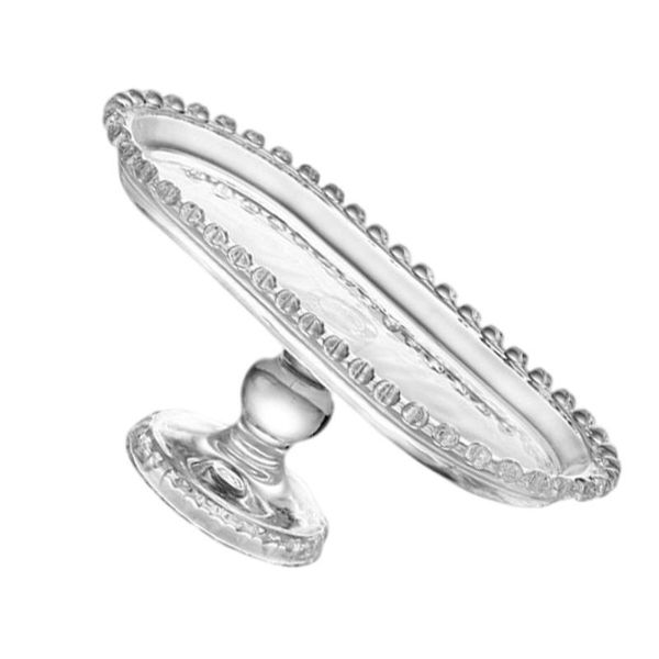 

dishes & plates 1pc exquisite fruits holder crystal glass serving plate for dessert snack