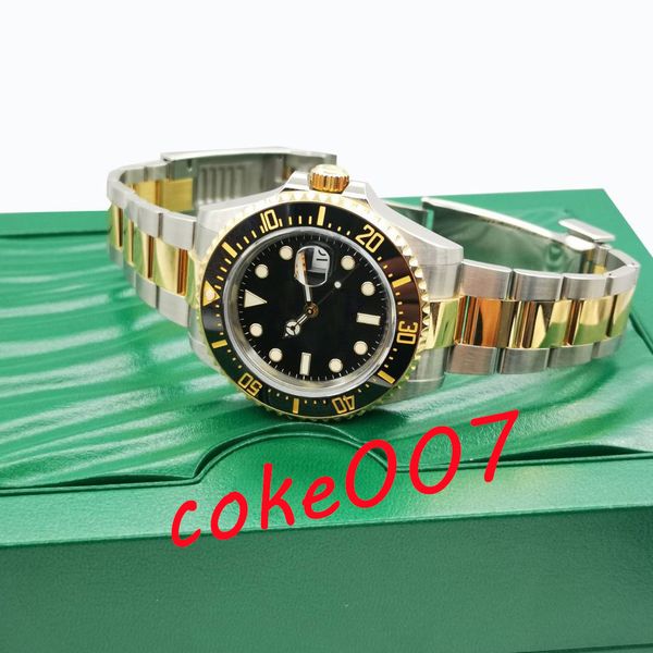 

a brand-new mens watch 43mm 126603 sea dweller 18k yellow gold stainless steel box paper 3135 mechanical (automatic) wristwatch, Slivery;brown