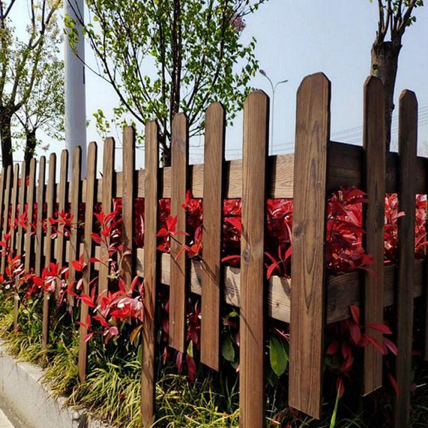 

fencing, trellis & gates outdoor garden solid wood fence courtyard park custom carbonized environmental protection anti-corrosion