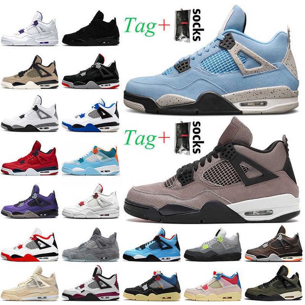 

wholesale women mens 4s basketball shoes jumpman 4 university blue retro taupe haze white off sail fire red travis pruple undefeate trainers