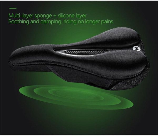 

bike saddles bicycle cushion saddle cover mountain seat comfortable memory foam silicone soft equipment