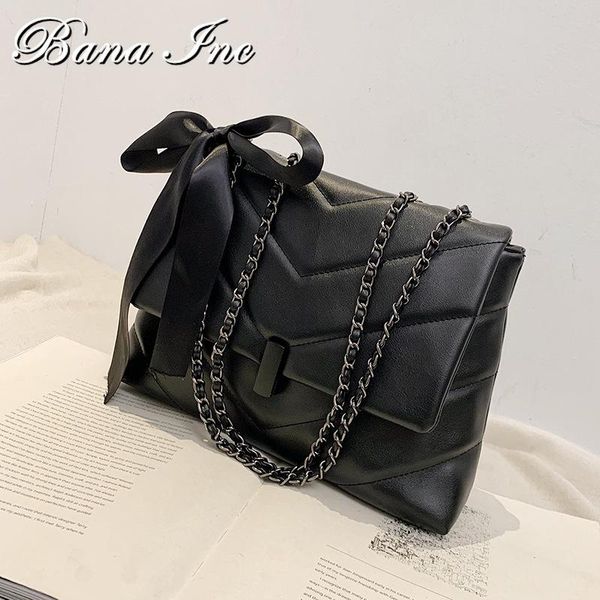 

evening bags shoulder for women 2021 pu leather totes bag vintage big solid color chain crossbody purse