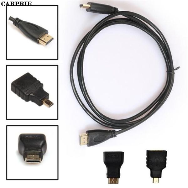 

audio cables & connectors carprie 1m 3in1 to /mini/micro adaptor cable kit hd for tablet pc tv drop
