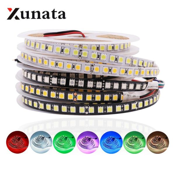 

strips 12v 24v led strip 120leds/m cool white warm rgb flexible light lamp for home decoration 5m/roll