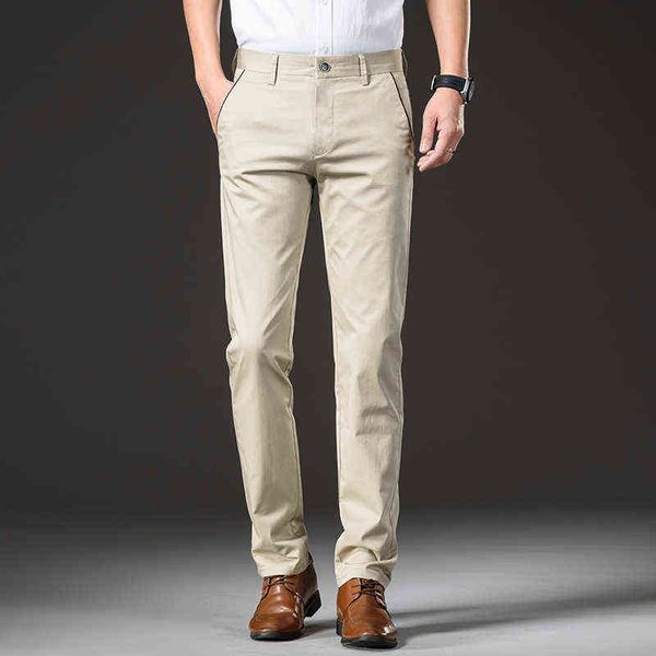 

men's jeans men's 2021 slim straight tube summer thin pure cotton casual pants high waist busins fashion men's wear, Blue