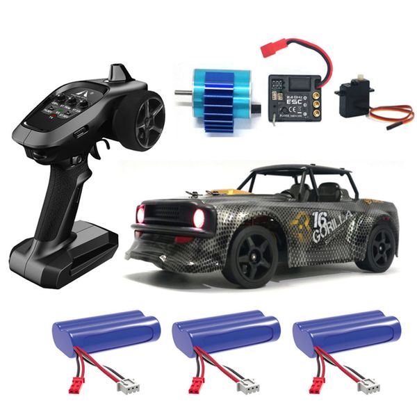 

sg 1604 rtr brusheless 60km/h rc car several battery 1/16 2.4g 4wd brushless led light drift proportional vehicles model kids