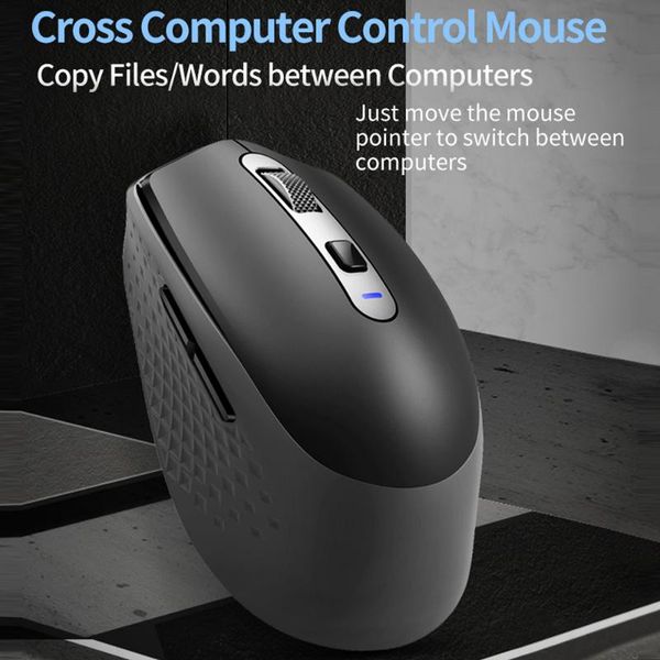 

mice h200 2.4g wireless mouse cross computer control mx master self defined key metal wheel rechargeable battery for windows mac