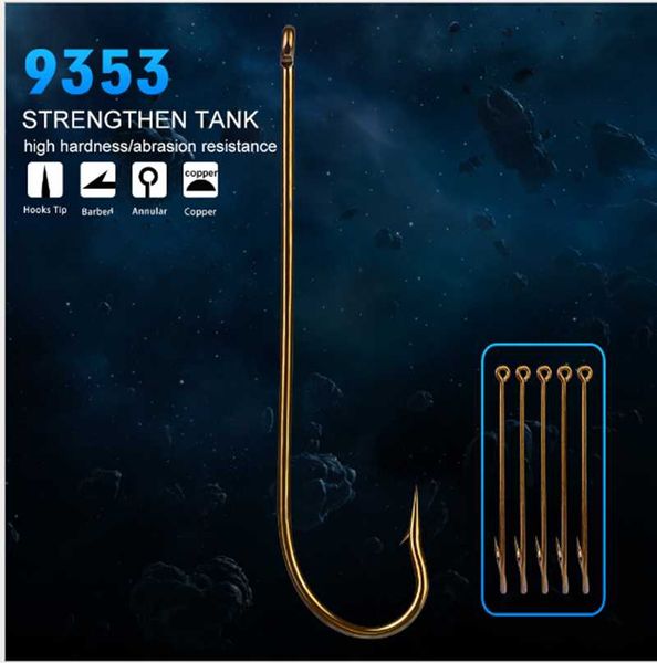 

50pcs fish hook with barb high carbon steel single circle fishing jump carp sea gear hooks