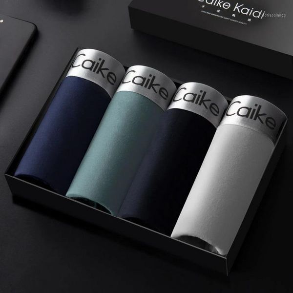 

underpants 2021 4psc/lot men's panties fashion boxer shorts modal winter male breathable underwear men, Black;white