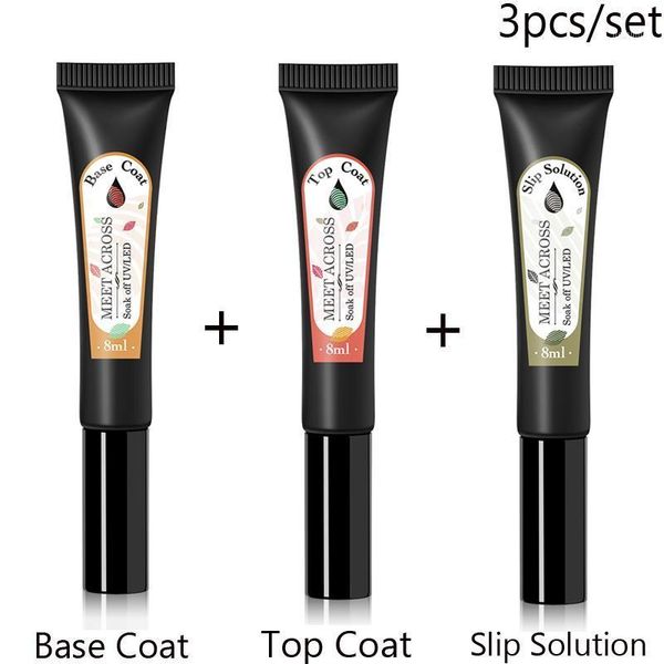 

base coat slip solution gel polish soak off uv vernish semi permanent nail art manicure varnish set1, Red;pink